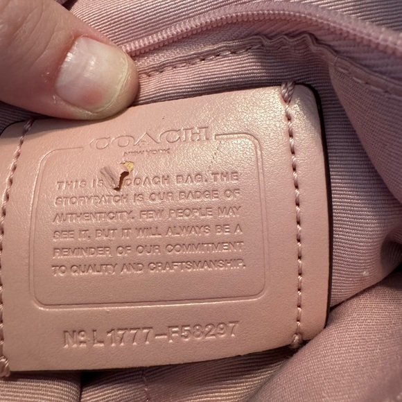 Pink and Tan Coach Purse F58297 - Picture 5 of 5